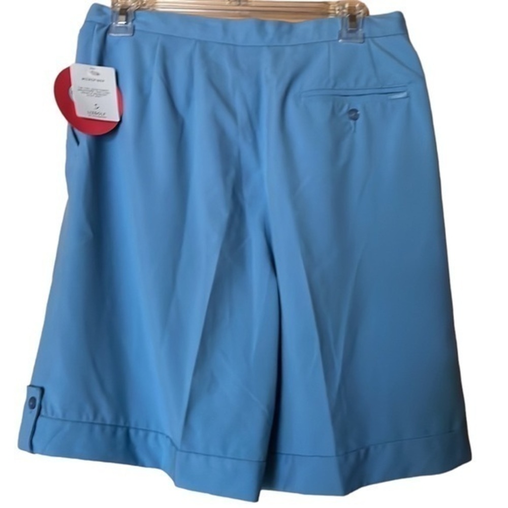 Liz Golf Women’s Golf Shorts Blue Size 8 Microfiber NWT Stain Resistant Preppy - Picture 2 of 8
